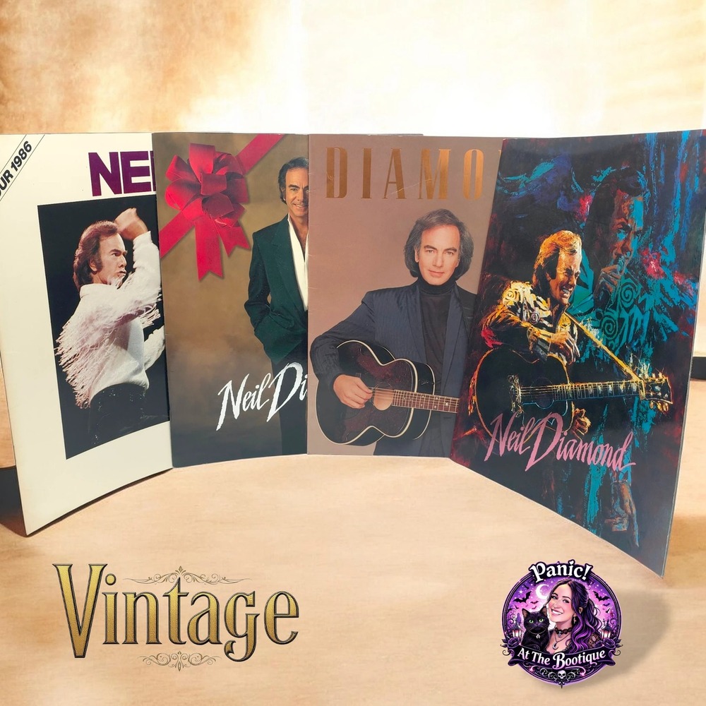 Neil Diamond‎ Tour Program Book Set 4pc 1986-1993 Vintage Music Souvenir Concert